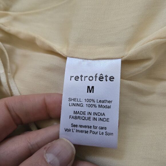 Retrofete Willa Leather Mini Skirt Size M NEW - Picture 10 of 10